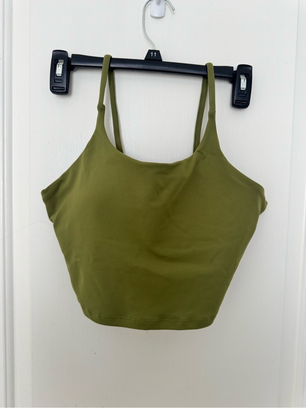 Halara Basic Padded Workout Cropped Tank Top in Peridot
